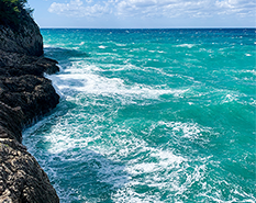 Waves on the coast of Majorca